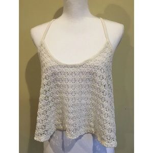 PINK Victoria Secret Crochet Tank Top Knit Size M